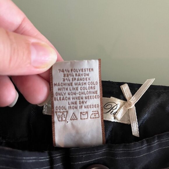 AMERICAN RAG women size 11 Button High Wide Waist Bermuda Capri  pockets 4 - Picture 9 of 9